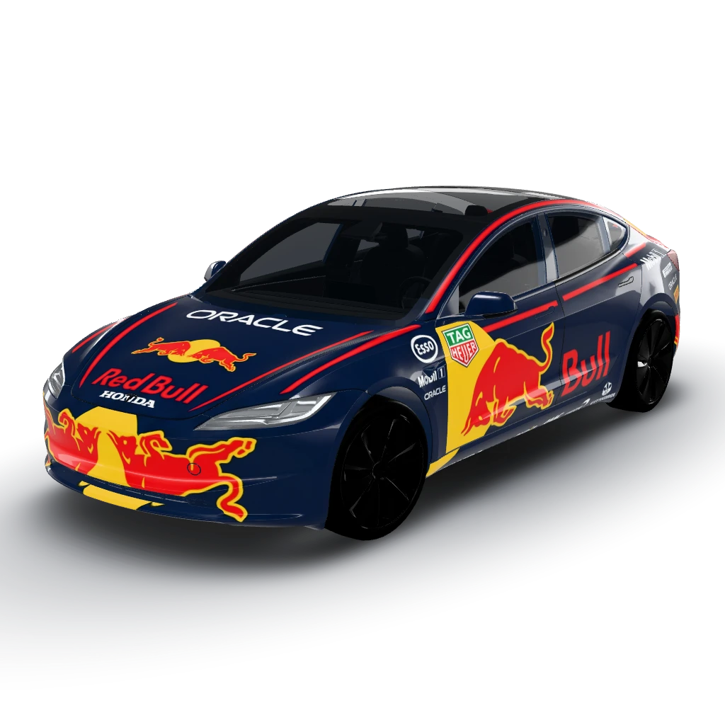 F1 redbull — a Model 3 (2024+) Standard & Premium wearing this AI wrap design