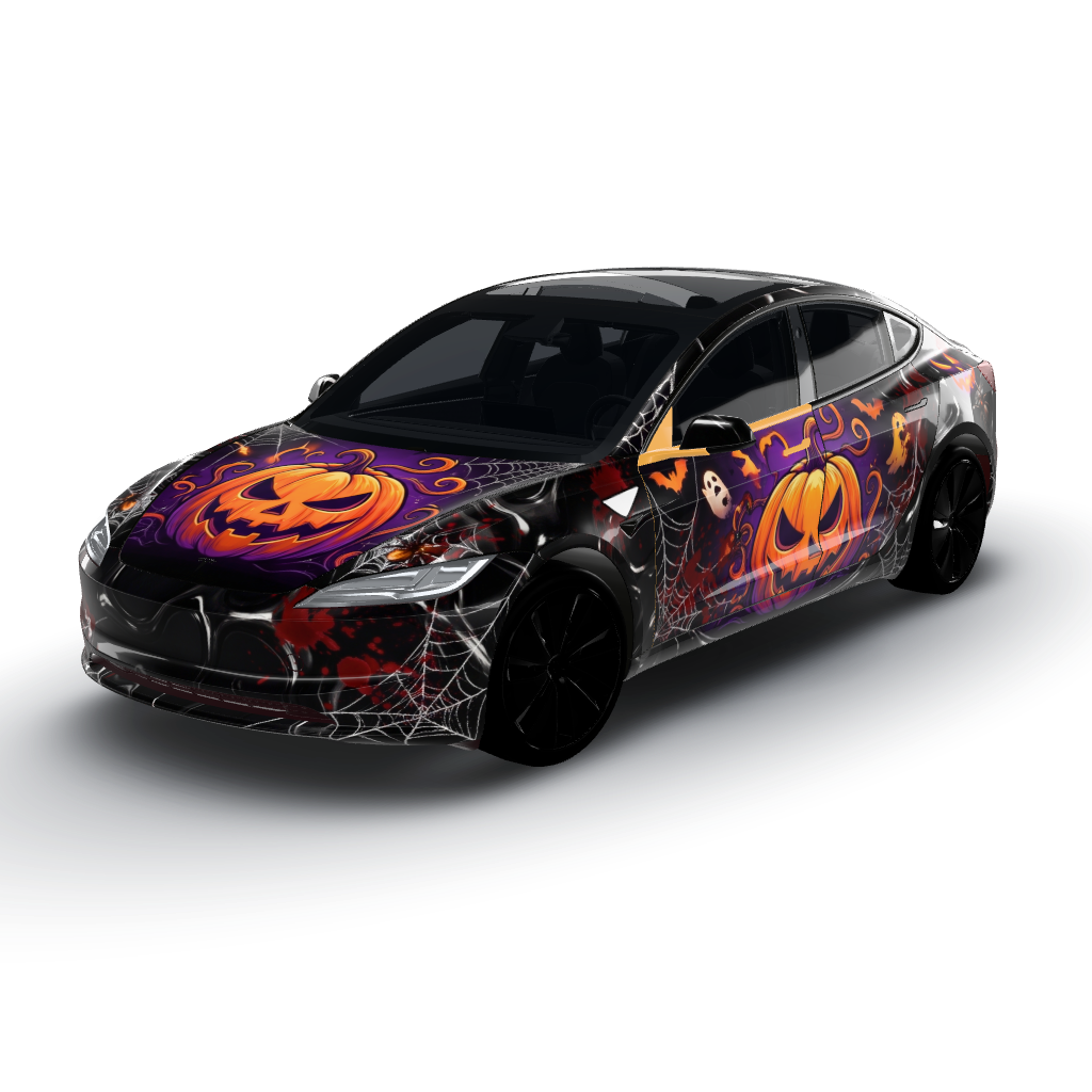 Overall design, we'll have a black liquid — a Model 3 (2024+) Standard & Premium wearing this AI wrap design