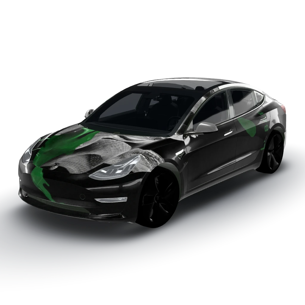 Like the picture I provided — a Model 3 wearing this AI wrap design