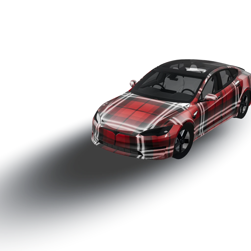 Perfect! — a Model S (2021) wearing this AI wrap design