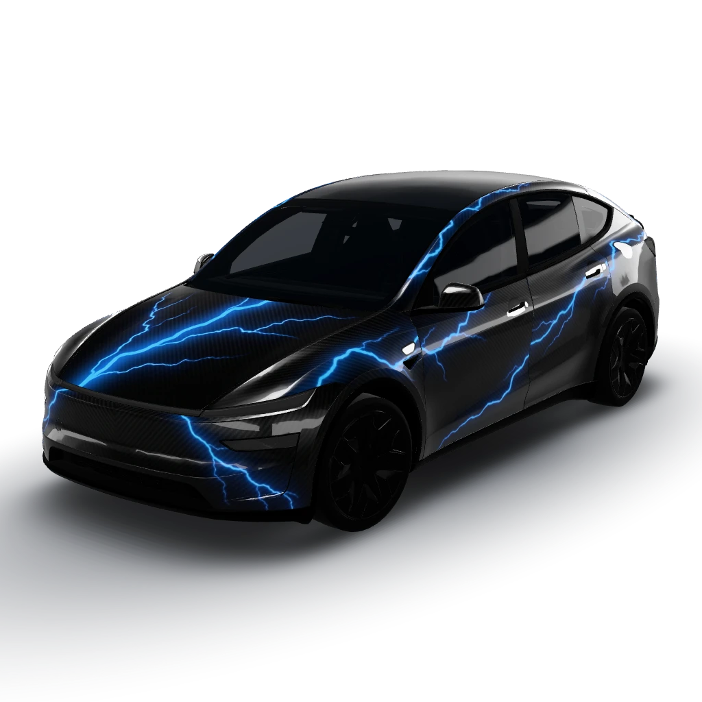 I'm glad you like it! — a Model Y L wearing this AI wrap design