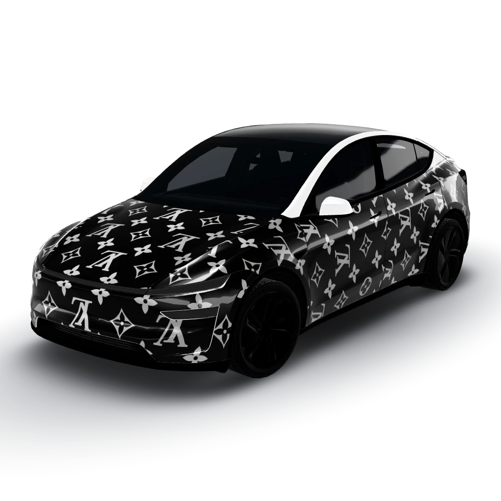 Your wrap design for the Model Y Long Range — a Model Y (2025+) Premium wearing this AI wrap design