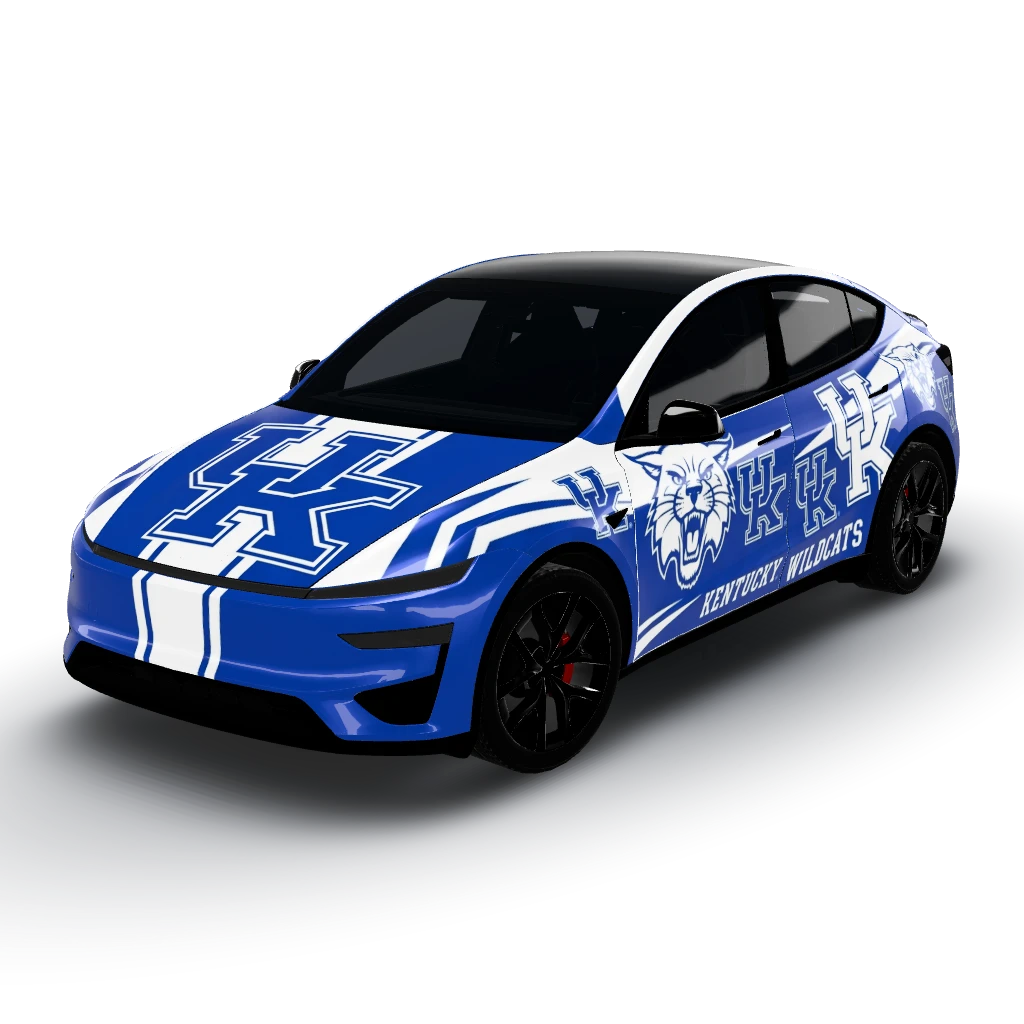 University of kentucky — a Model Y (2025+) Performance wearing this AI wrap design