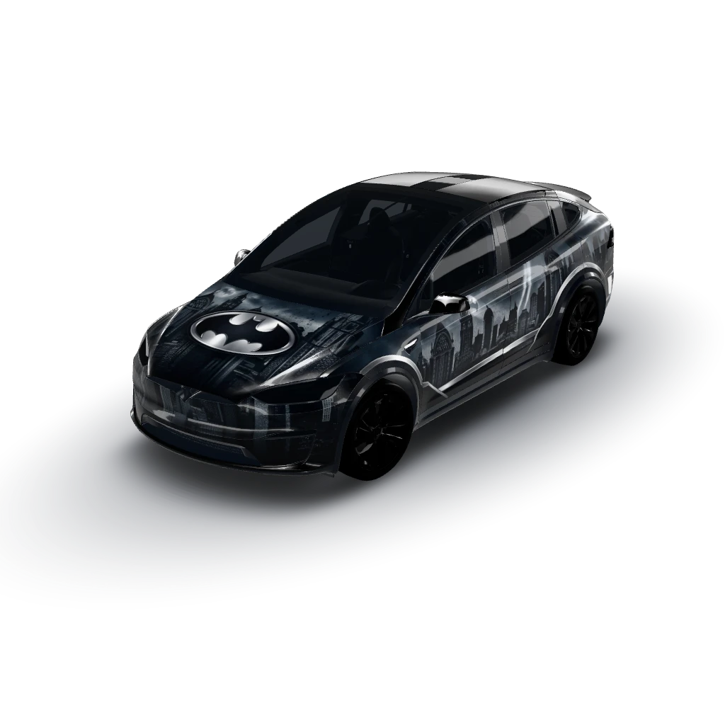 Great! — a Model X (2021) wearing this AI wrap design