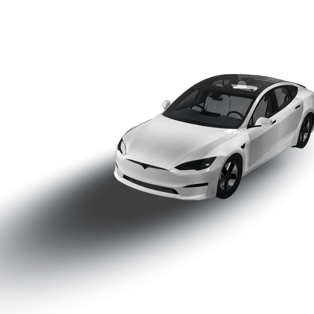 Aluminum silver — a Model S (2021) wearing this AI wrap design
