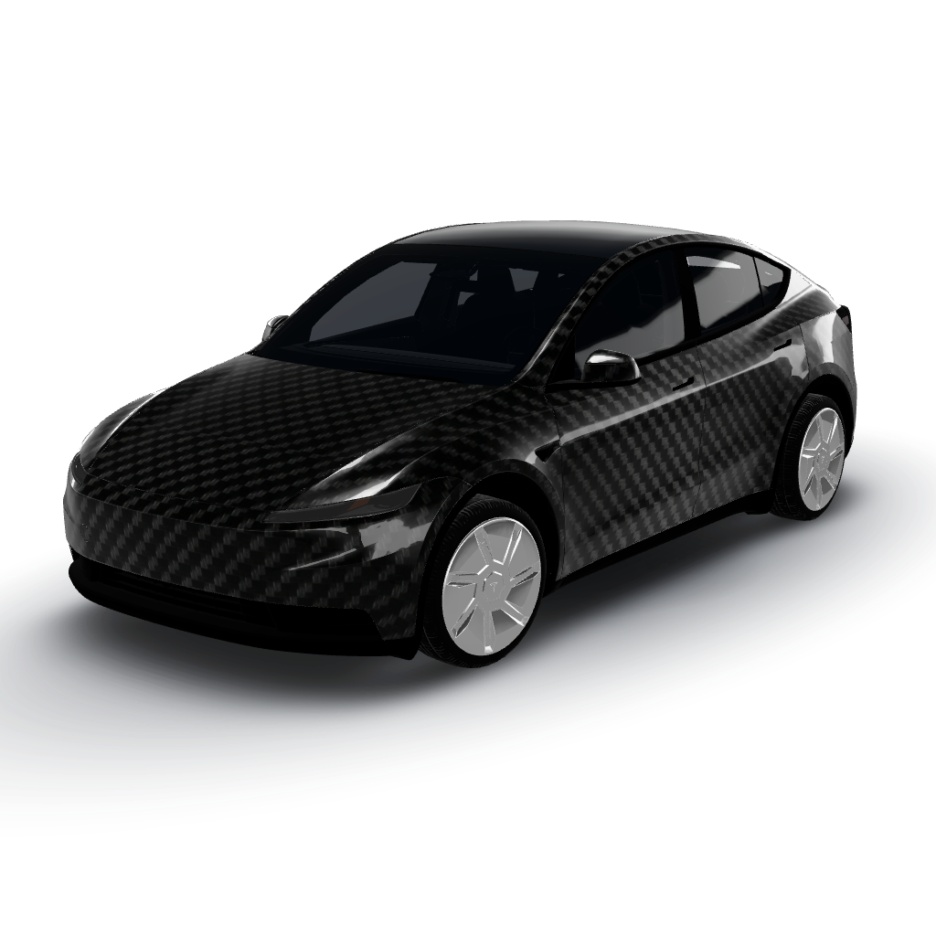 Your wrap design is finalized! — a Model Y (2025+) Standard wearing this AI wrap design