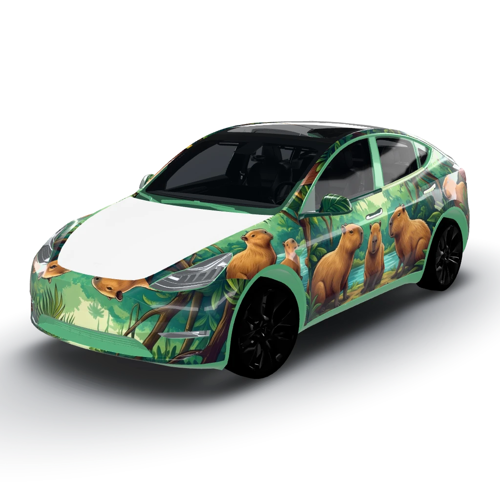 Capybara — a Model Y wearing this AI wrap design