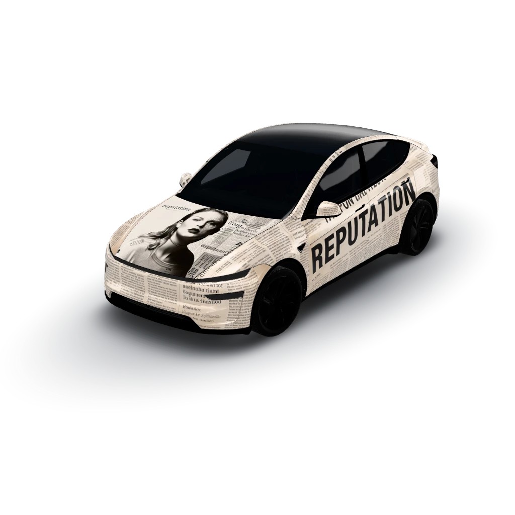 Let’s clarify that! — a Model Y (2025+ Premium) wearing this AI wrap design
