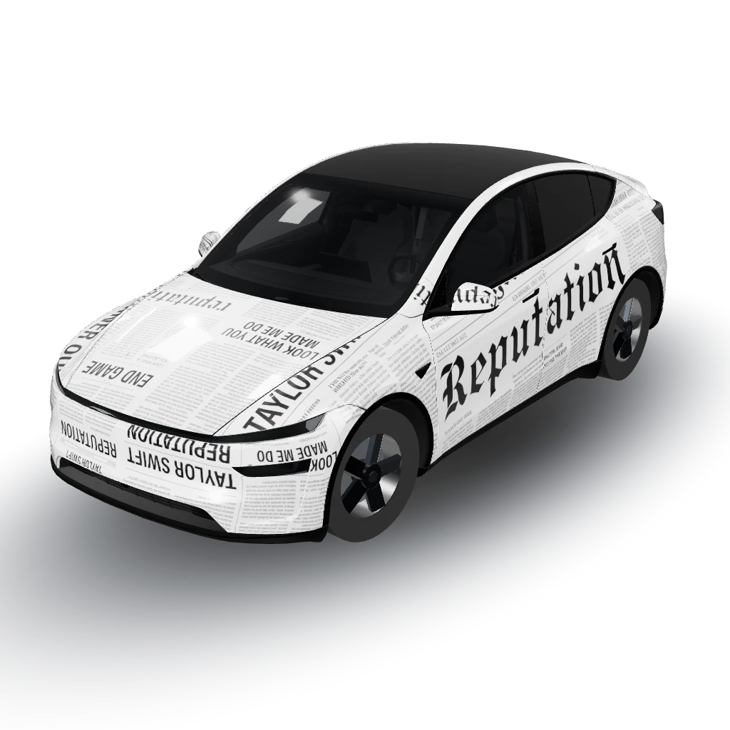 Let’s clarify that! — a Model Y (2025+ Premium) wearing this AI wrap design