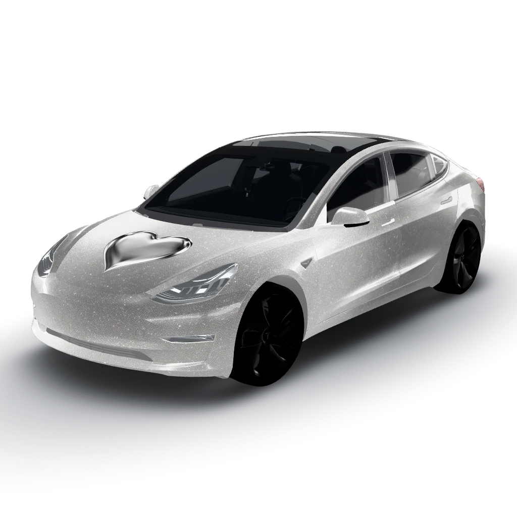 Got it! — a Model 3 wearing this AI wrap design
