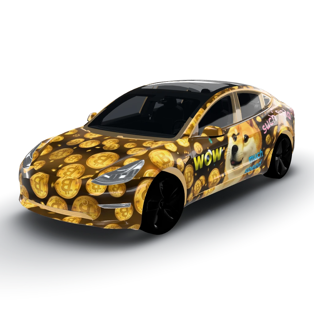 I wan this wrap — a Model 3 wearing this AI wrap design