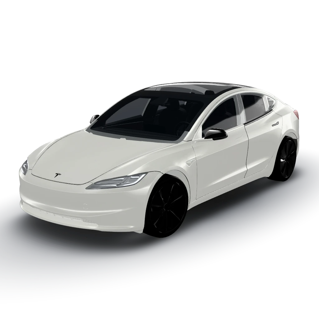 Factory-quality Tesla Model 3 finished — a Model 3 (2024+) Standard & Premium wearing this AI wrap design