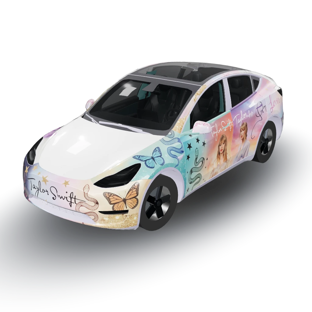 Understood! — a Model Y wearing this AI wrap design