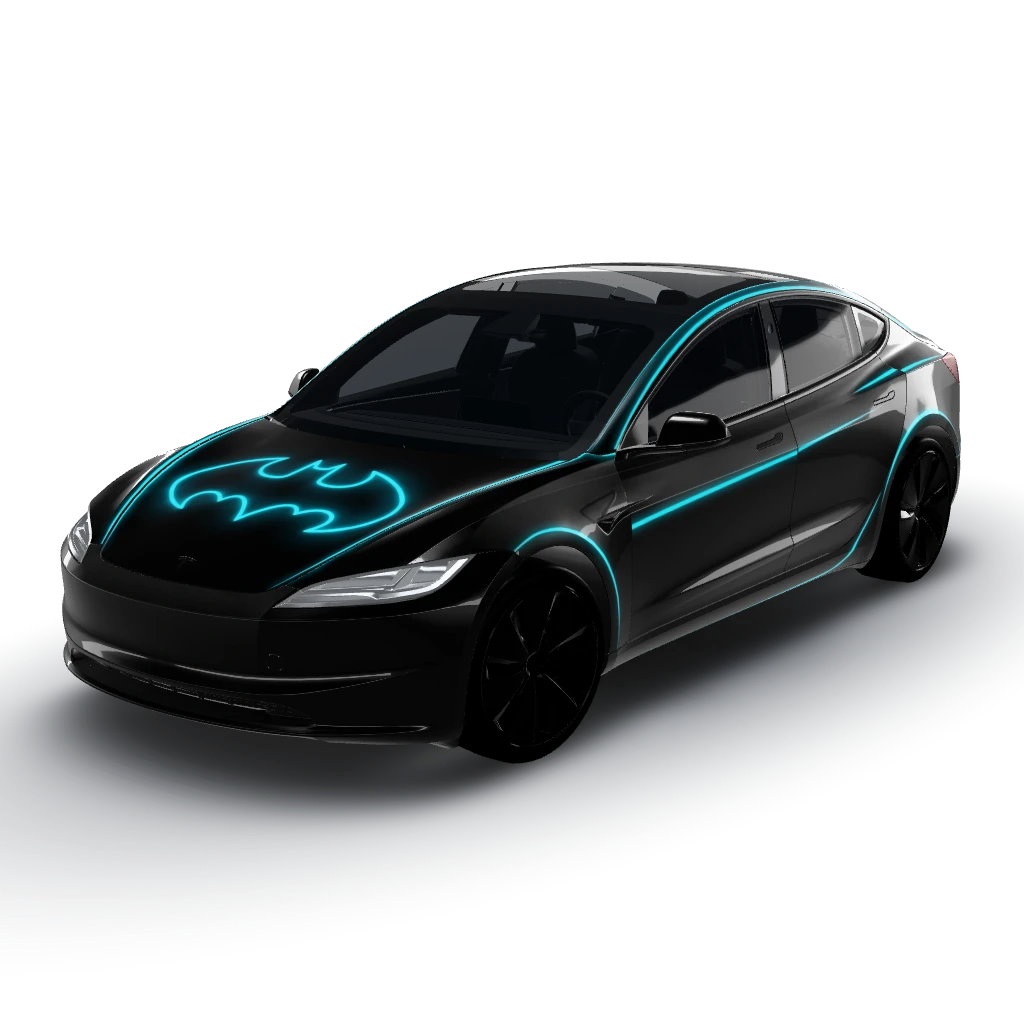 Here's a summary of your design — a Model 3 (2024+) Standard & Premium wearing this AI wrap design