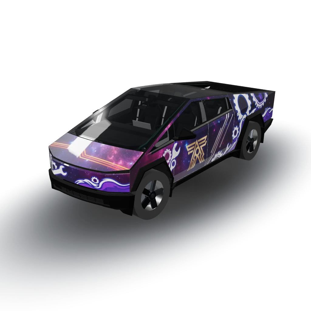 Https://www.eastcoastmechanical.org/ Make — a Cybertruck wearing this AI wrap design