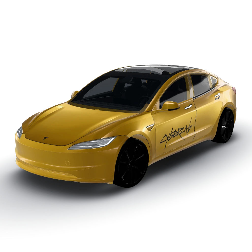Cybercab — a Model 3 (2024+) Standard & Premium wearing this AI wrap design
