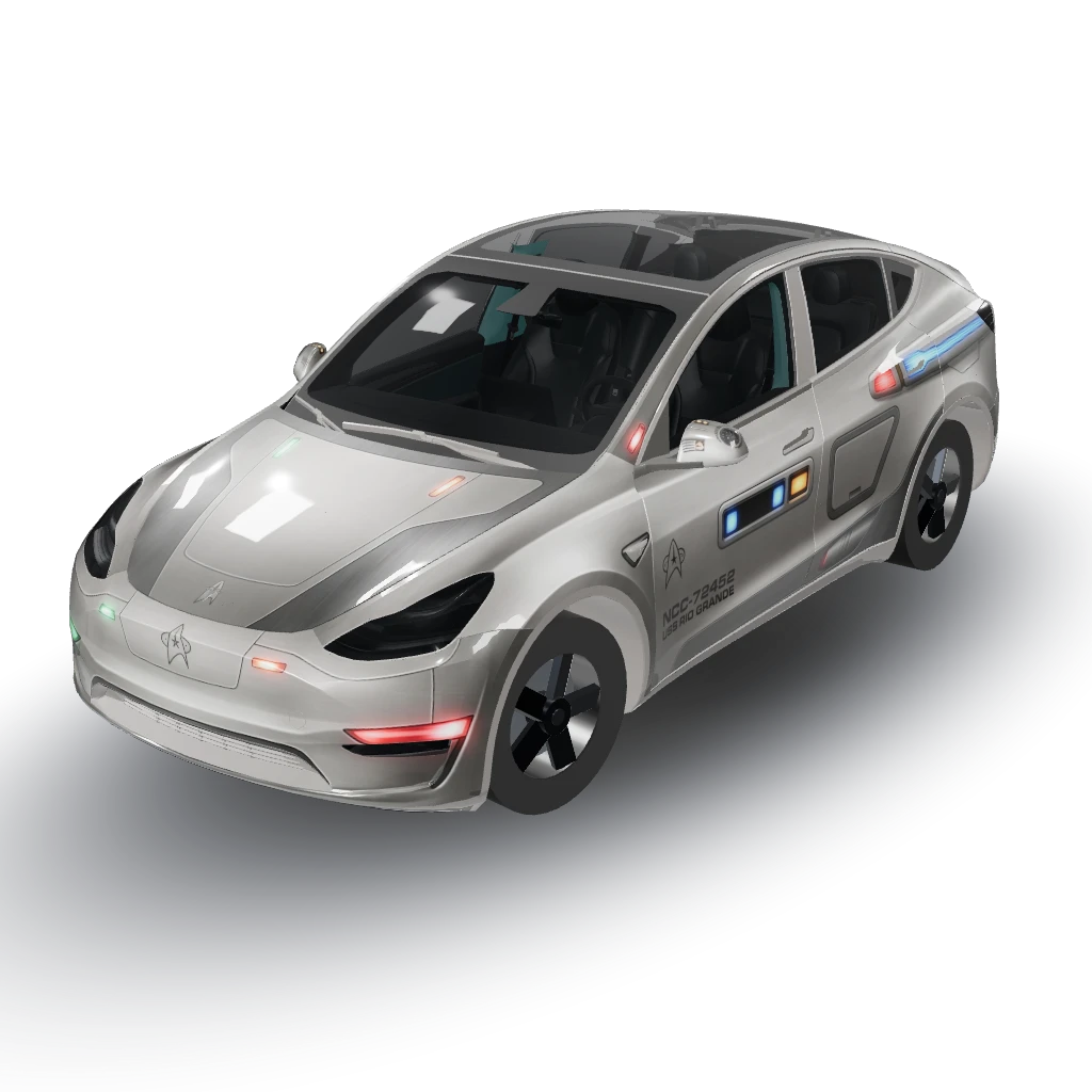 Great choice with the matte finish! — a Model Y wearing this AI wrap design