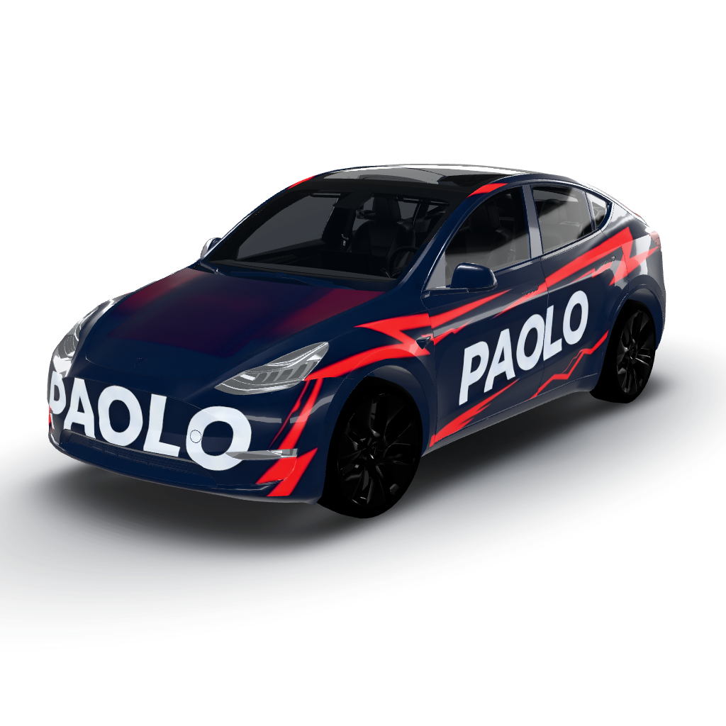 Hood, it will feature a large — a Model Y wearing this AI wrap design
