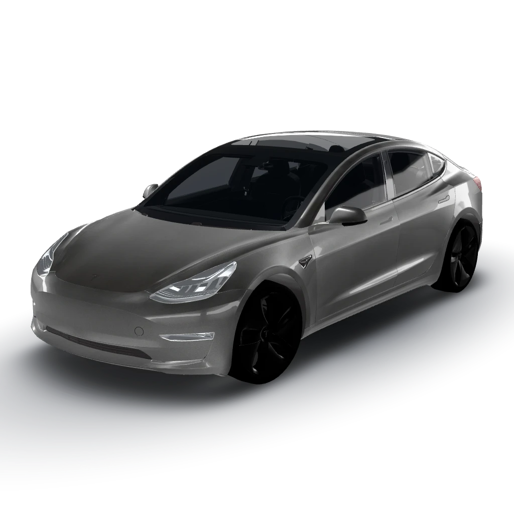 We’ll keep the satin dark grey finish — a Model 3 wearing this AI wrap design