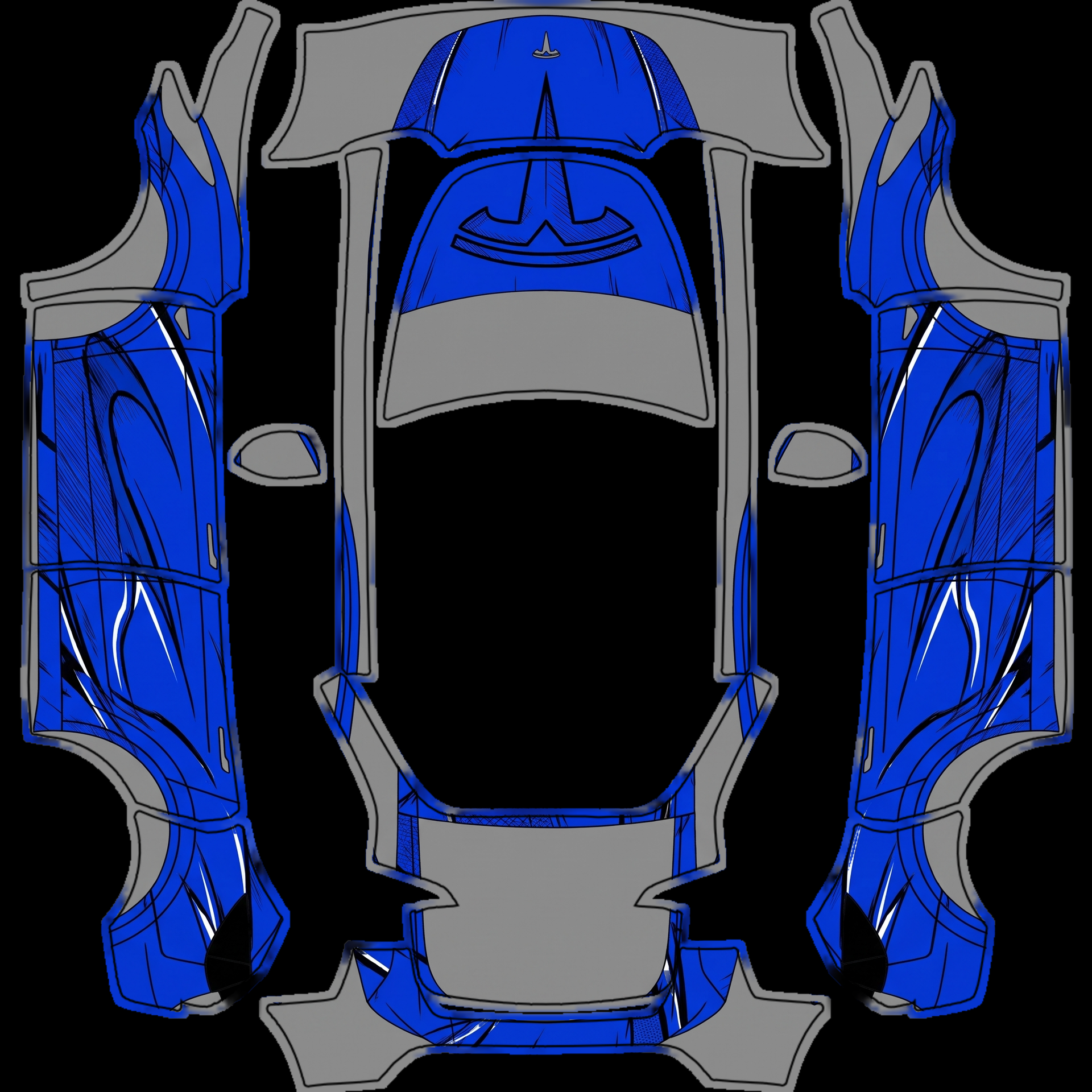 Large centered accent featuring — AI wrap design for a Model Y