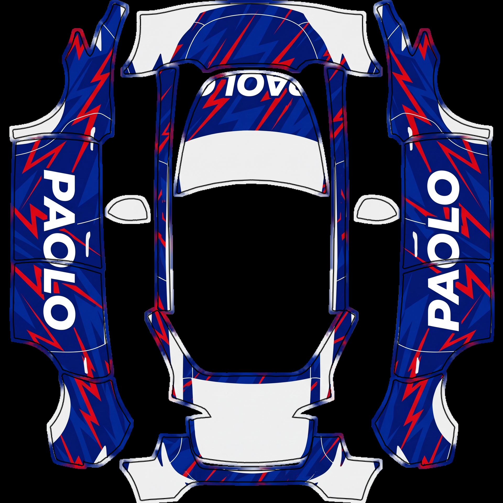 Genera a livrea blu scuro con — AI wrap design for a Model Y