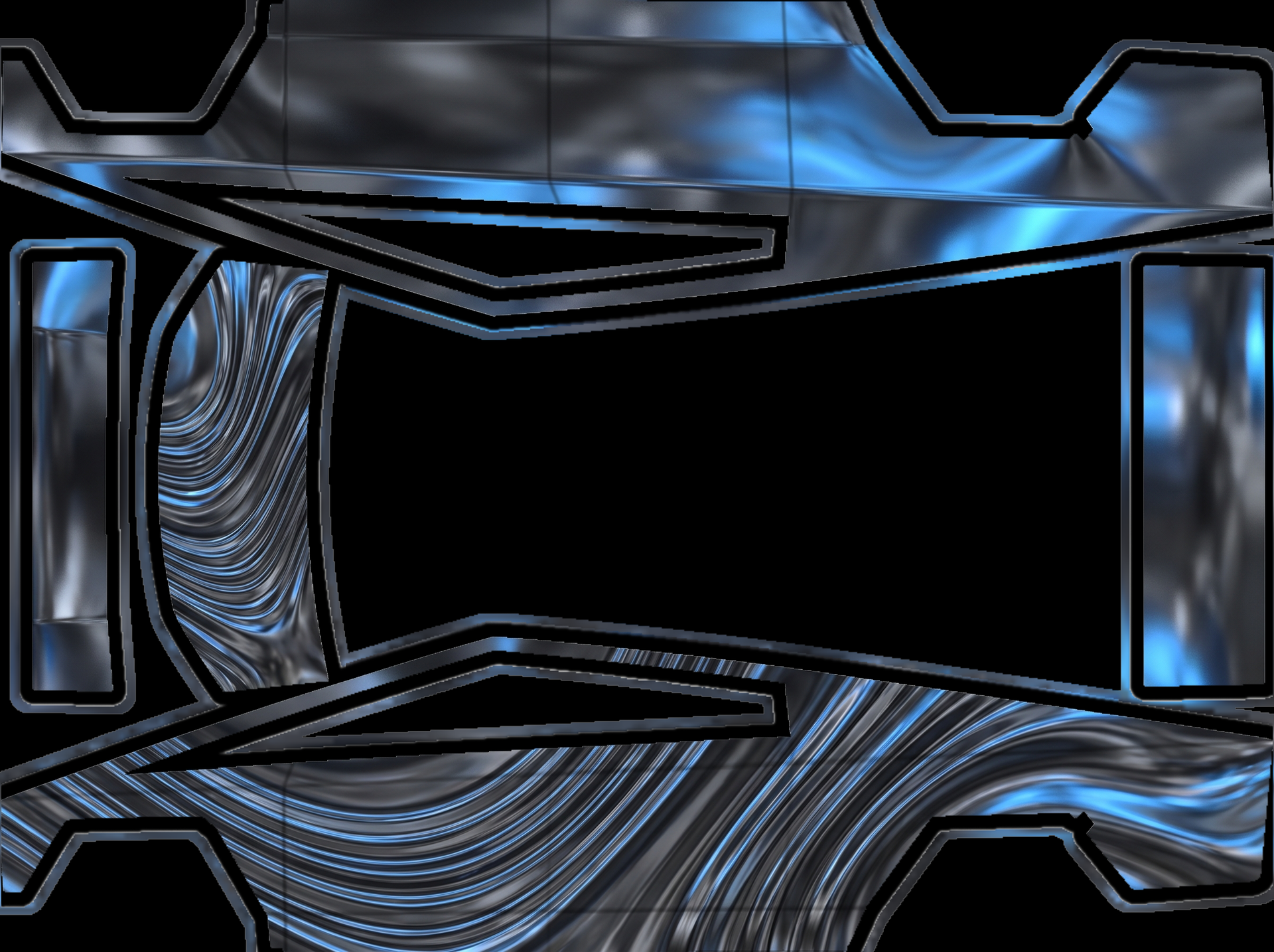 Liquid chrome in graphite black creates — AI wrap design for a Cybertruck