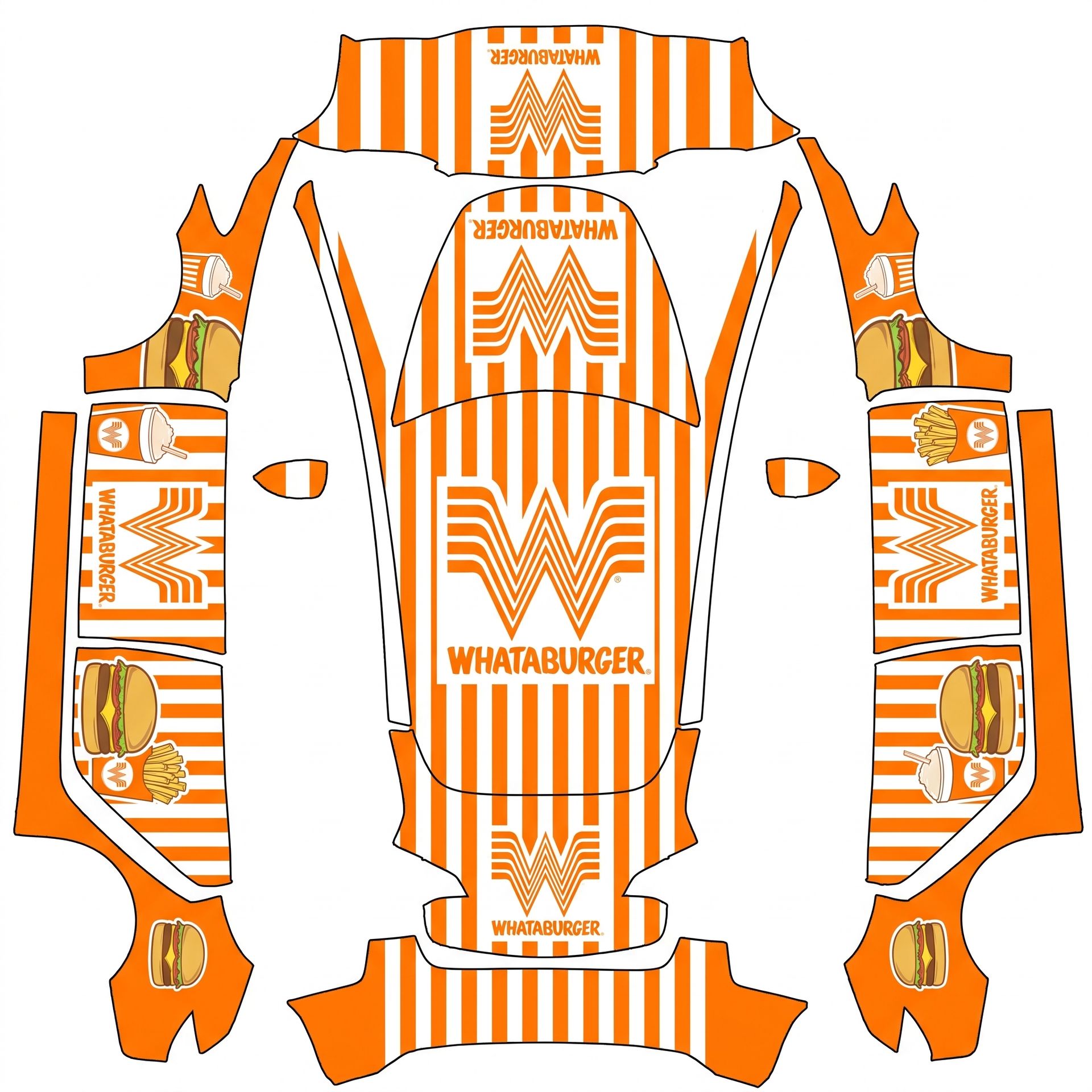 Whataburger — AI wrap design for a Model 3