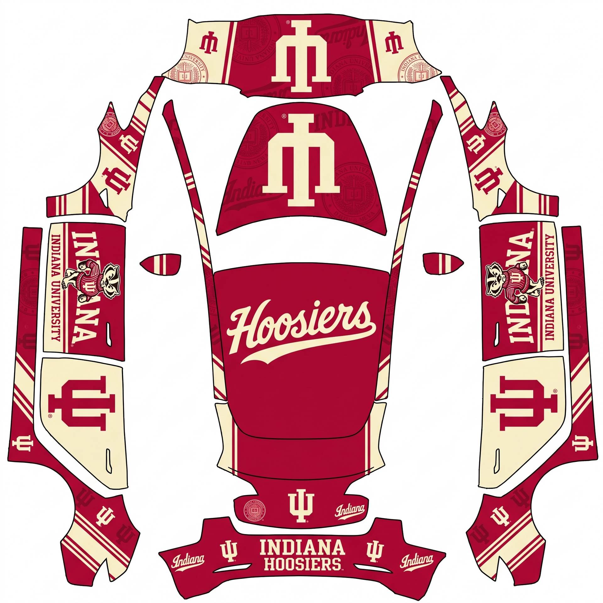 Indiana university — AI wrap design for a Model 3