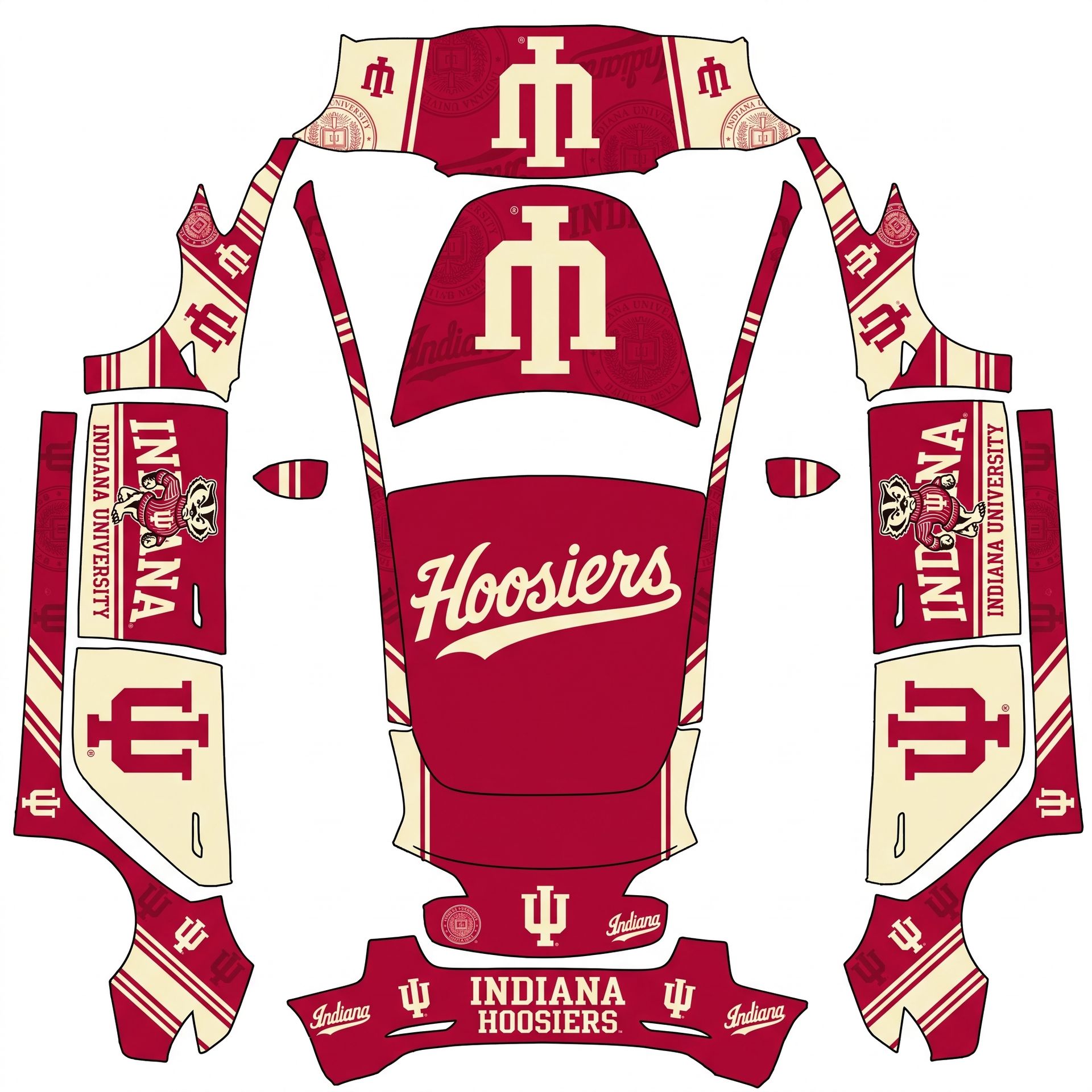 Indiana university — AI wrap design for a Model 3