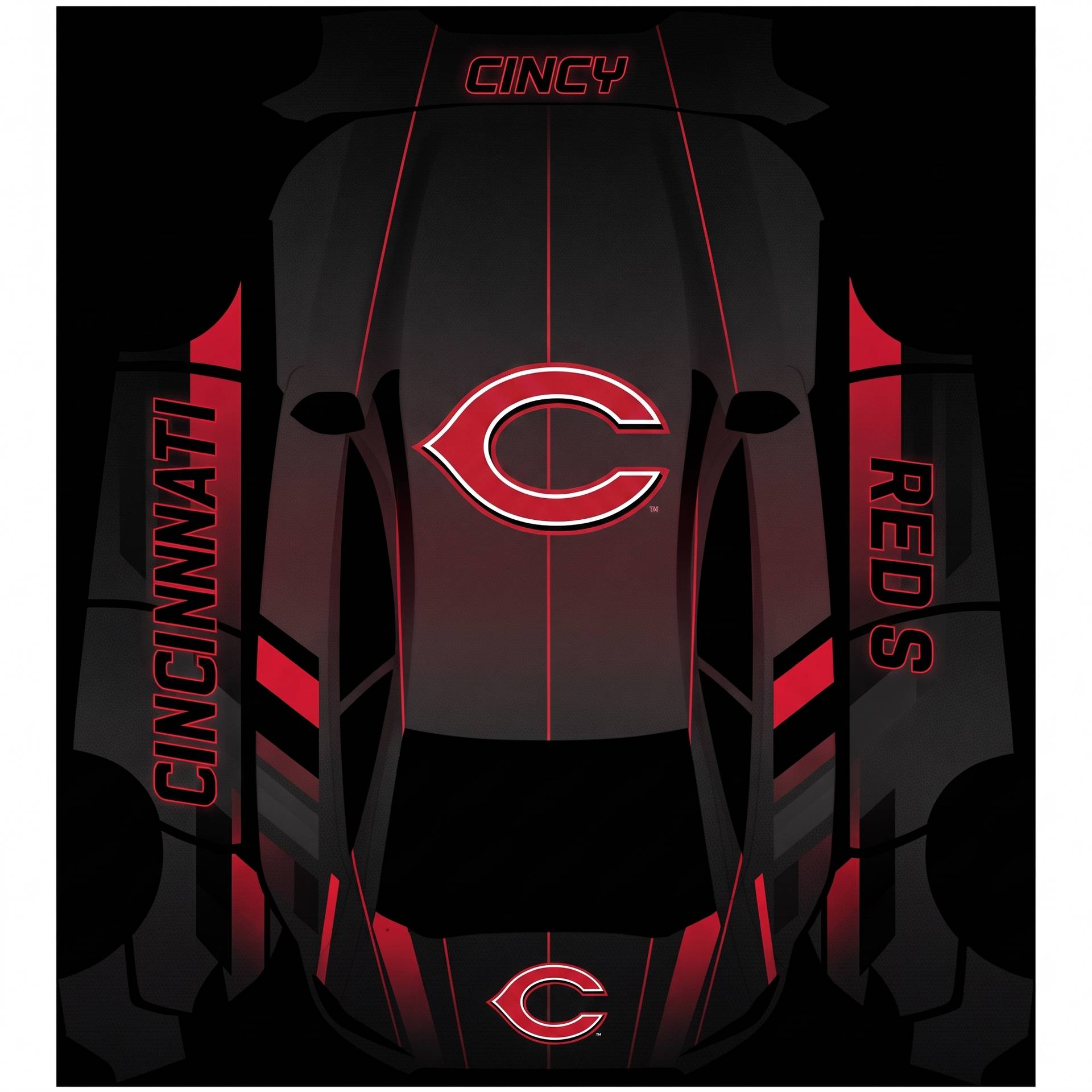 It to be Cincinnati reds themed — AI wrap design for a Model Y (2025+) Premium