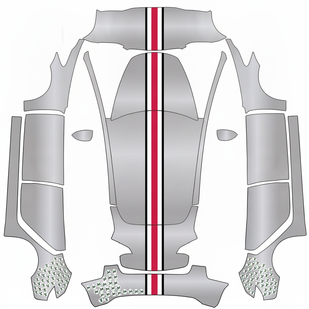 Ohio state wrap that looks just like their — AI wrap design for a Model 3
