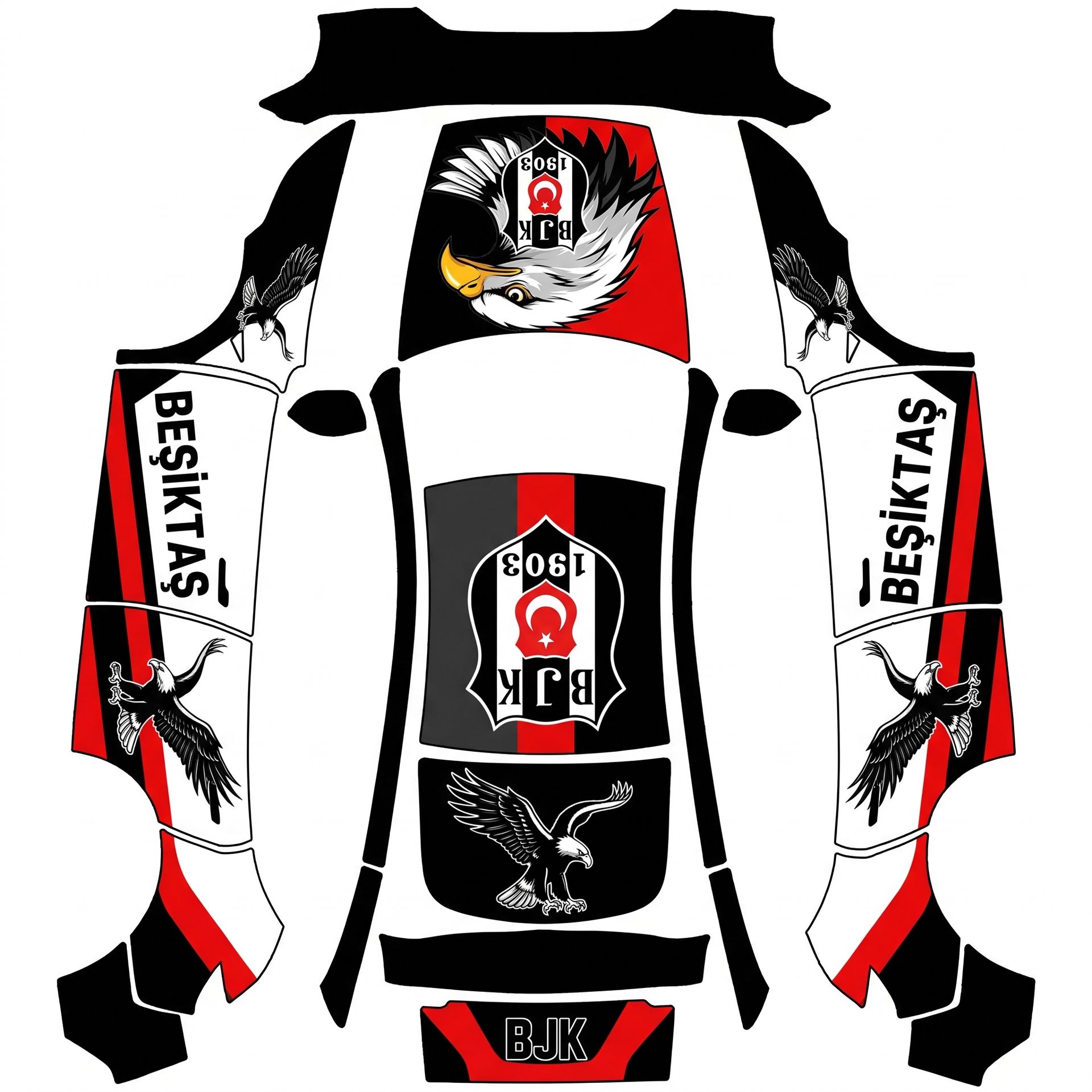 Bjk — AI wrap design for a Model Y (2025+) Premium