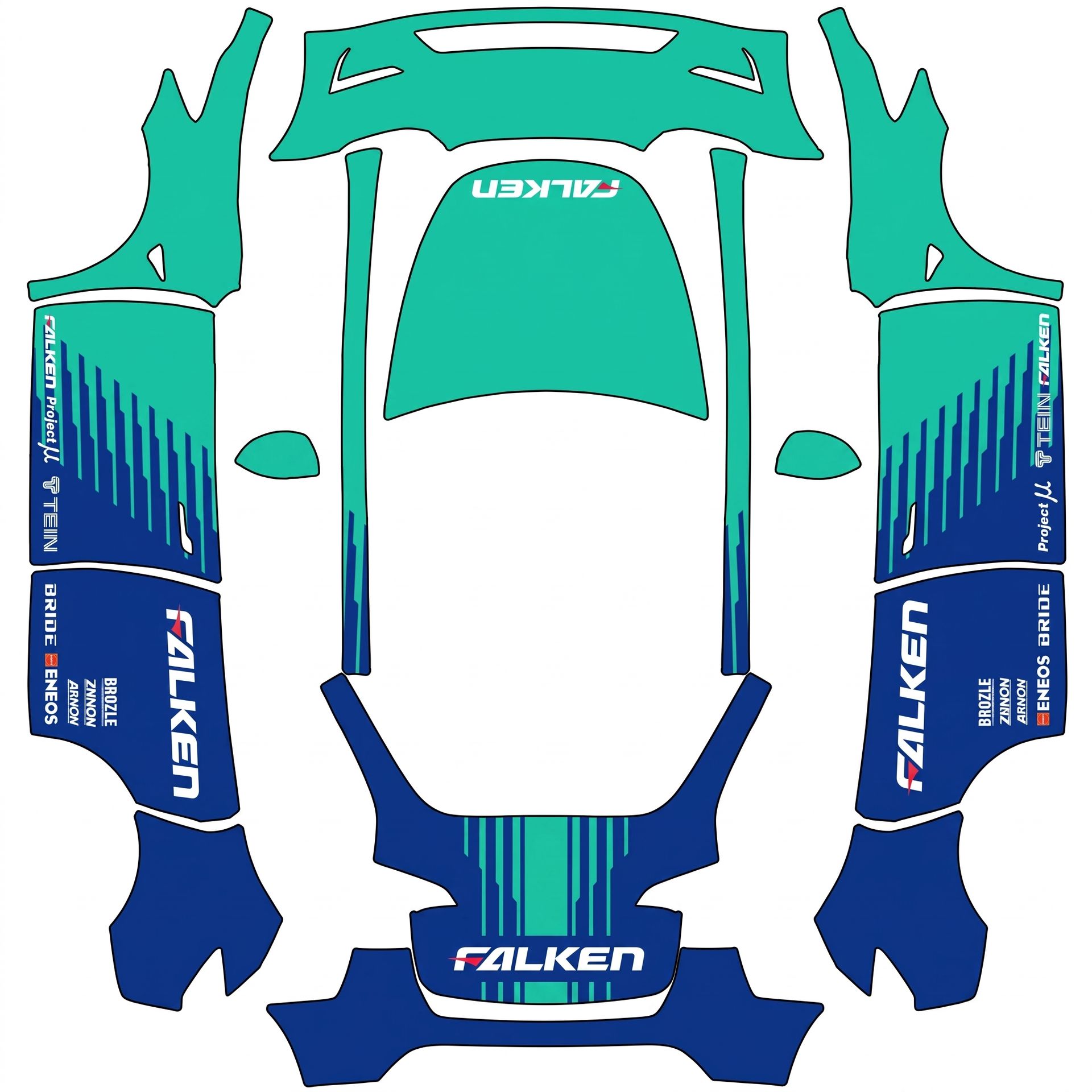 This livery — AI wrap design for a Model Y