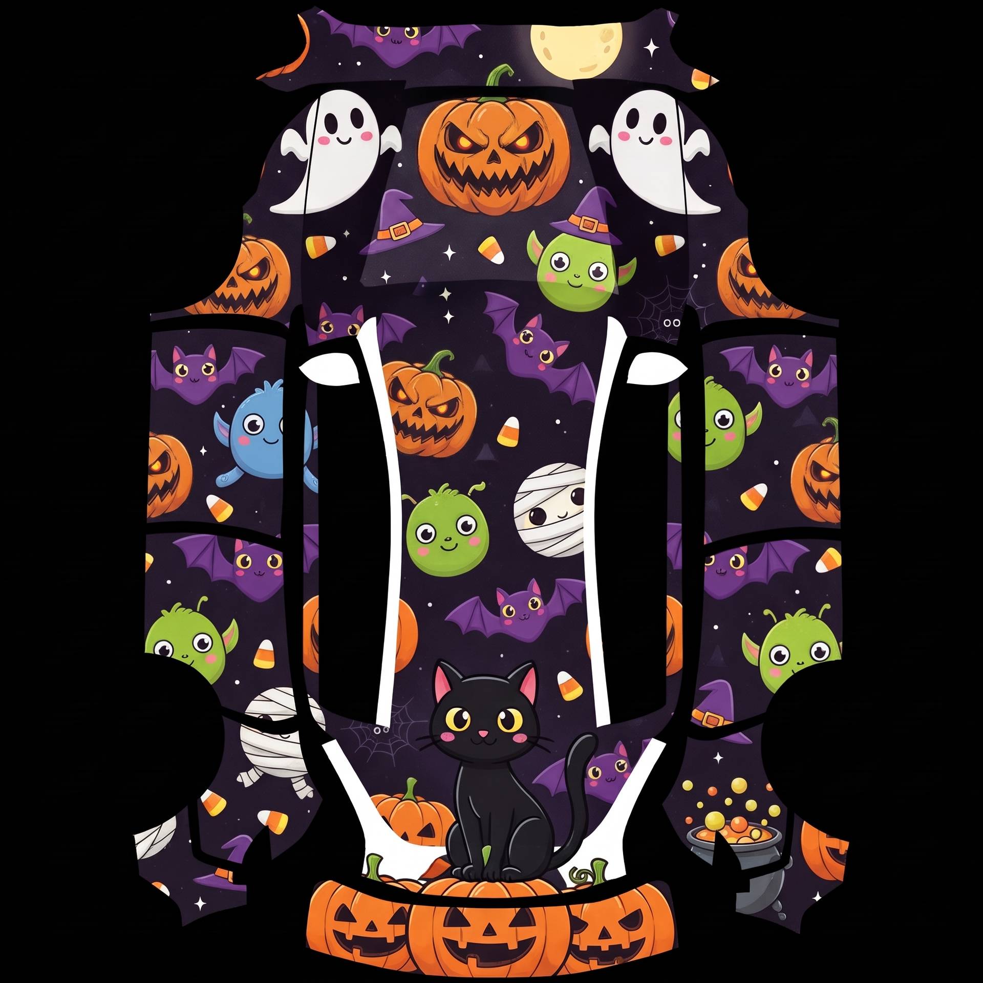 Halloween cute spooky — AI wrap design for a Model Y (2025+) Standard