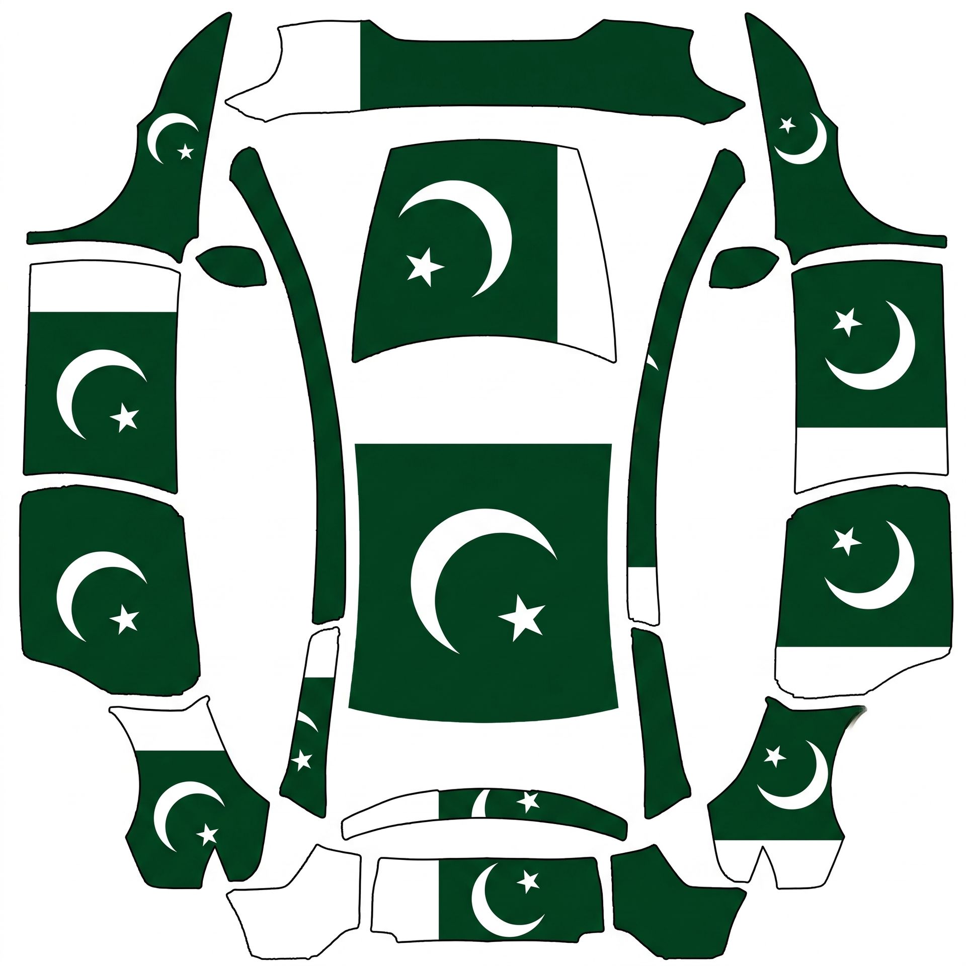 Pakistan flag — AI wrap design for a Model Y L