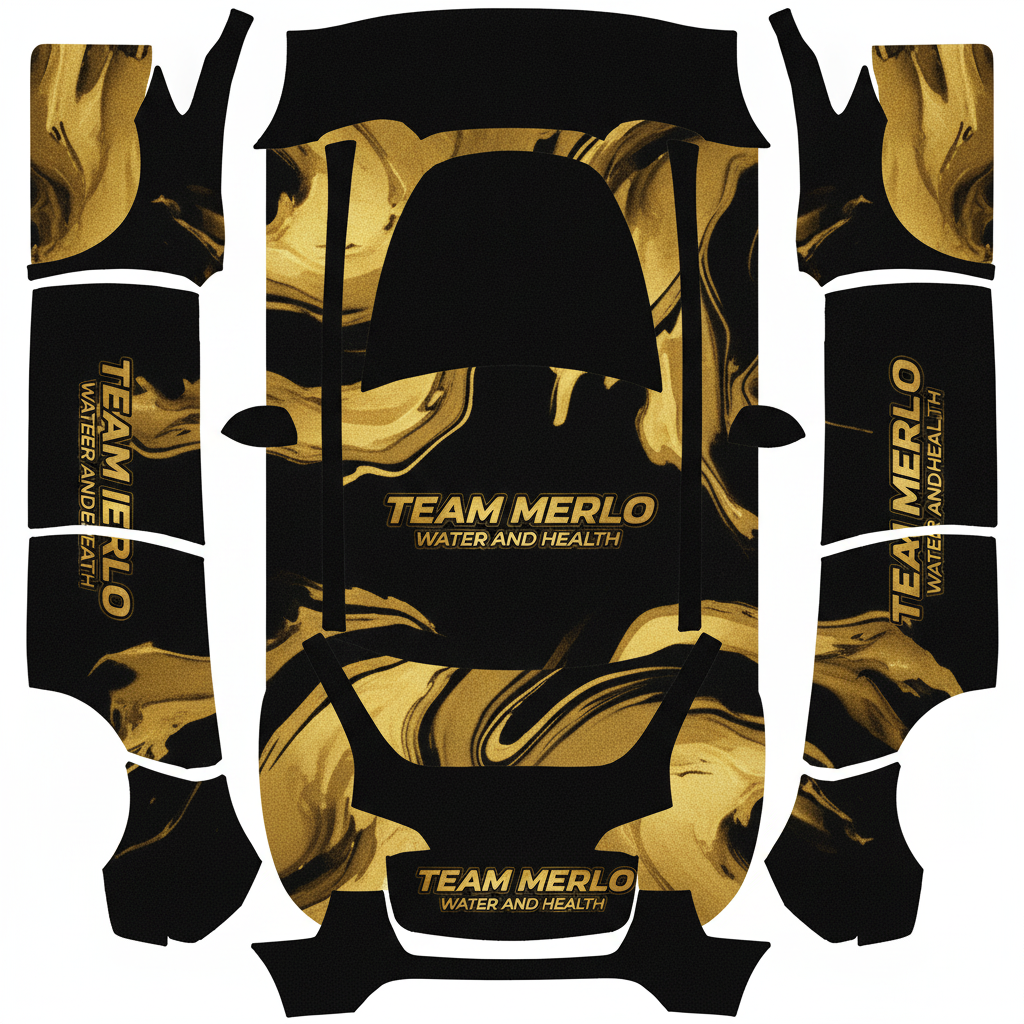 Quiero un grap con el nombre de mi compañía — AI wrap design for a Model Y
