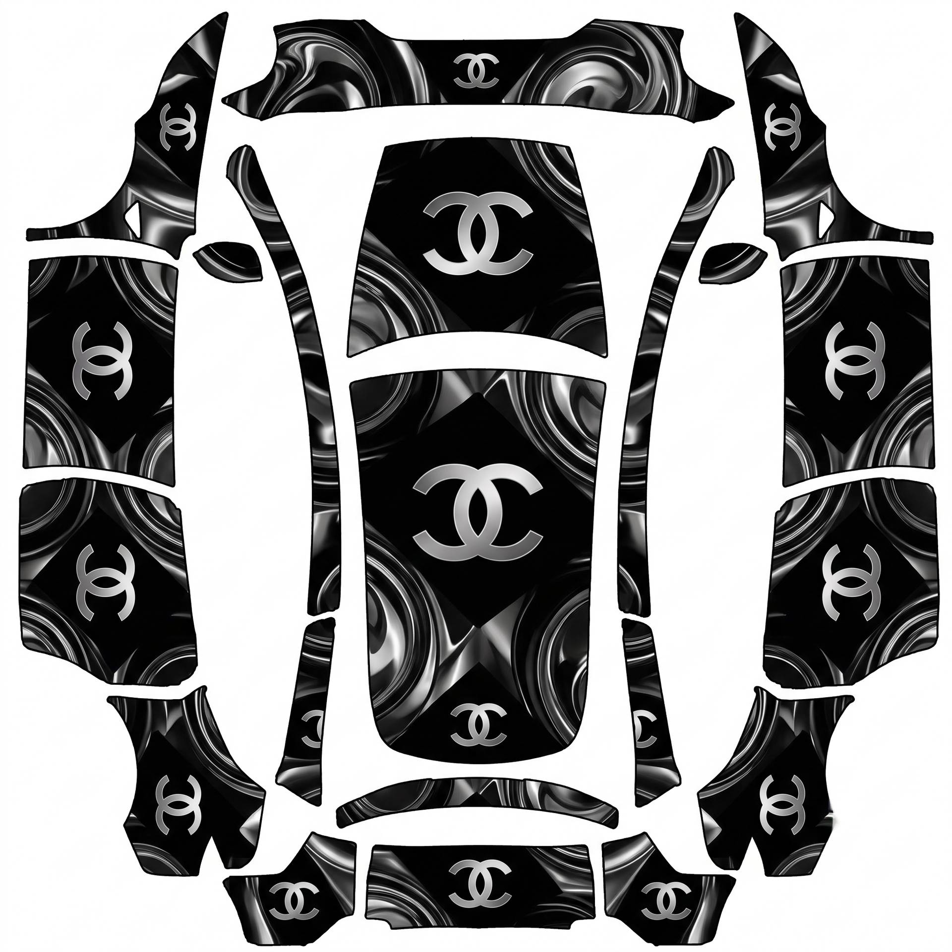 Perfect! — AI wrap design for a Model Y Long Range
