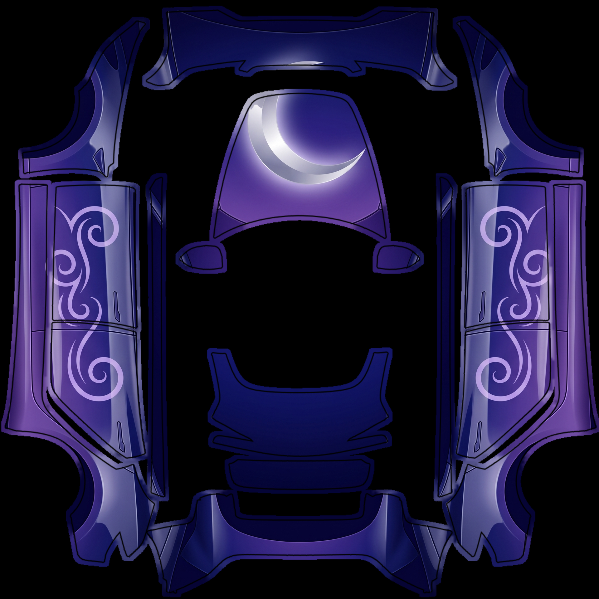 Midnight blue to purple gradient creates — AI wrap design for a Model 3 (2024+) Performance