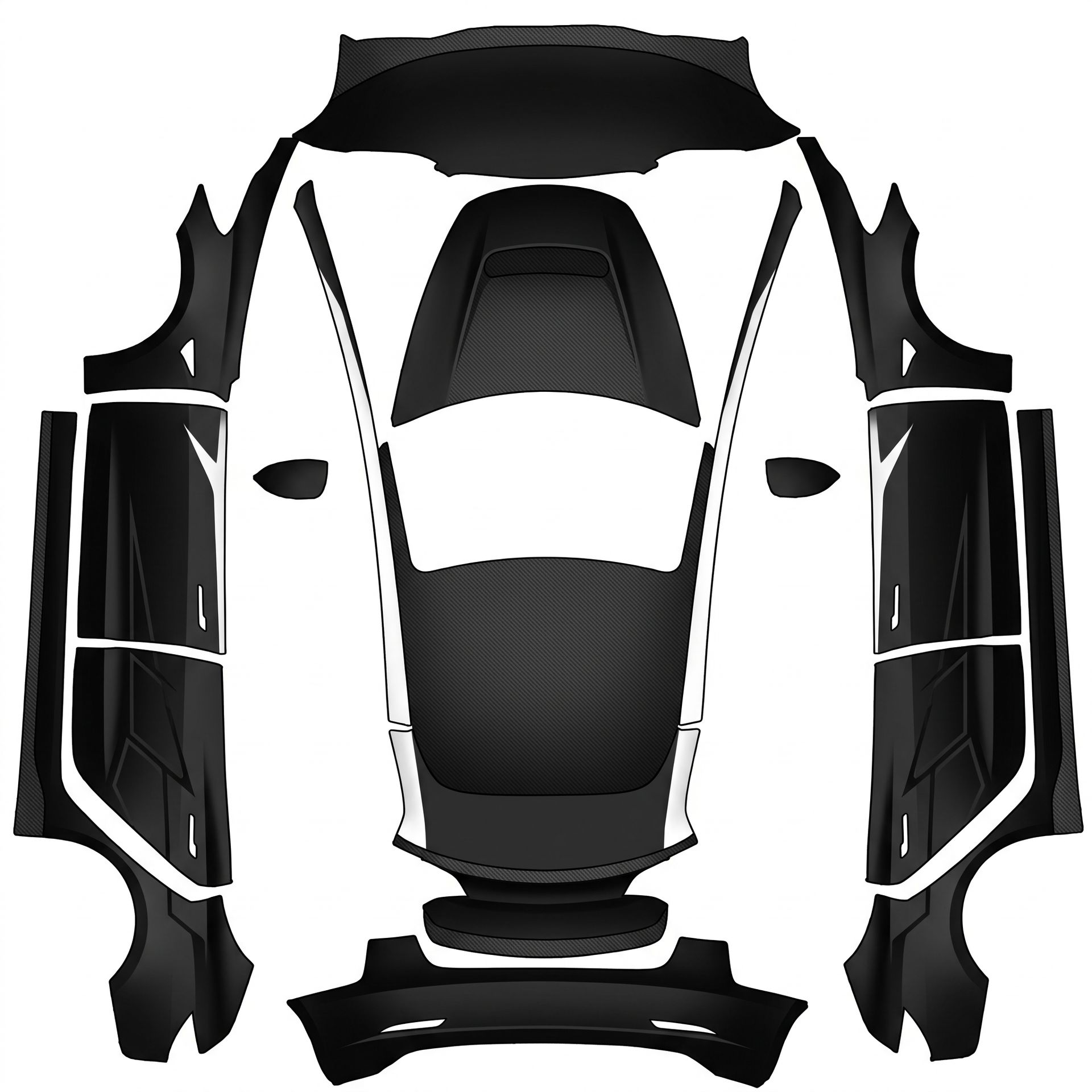 Erstelle ein fotorealistisches — AI wrap design for a Model 3