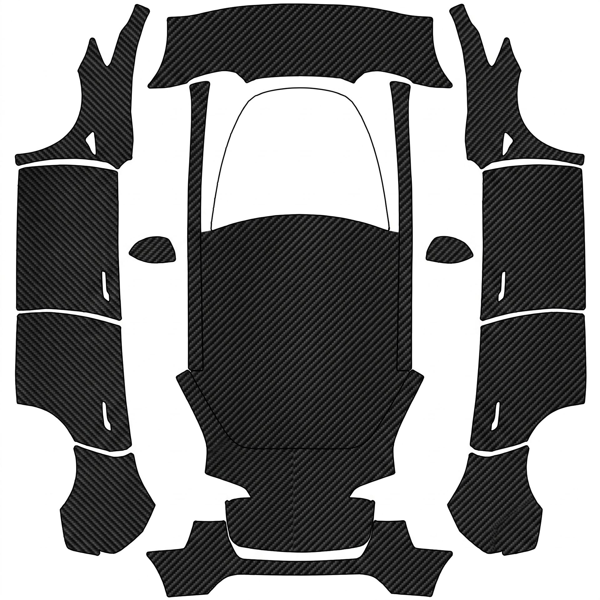 Carbon fiber weave — AI wrap design for a Model Y