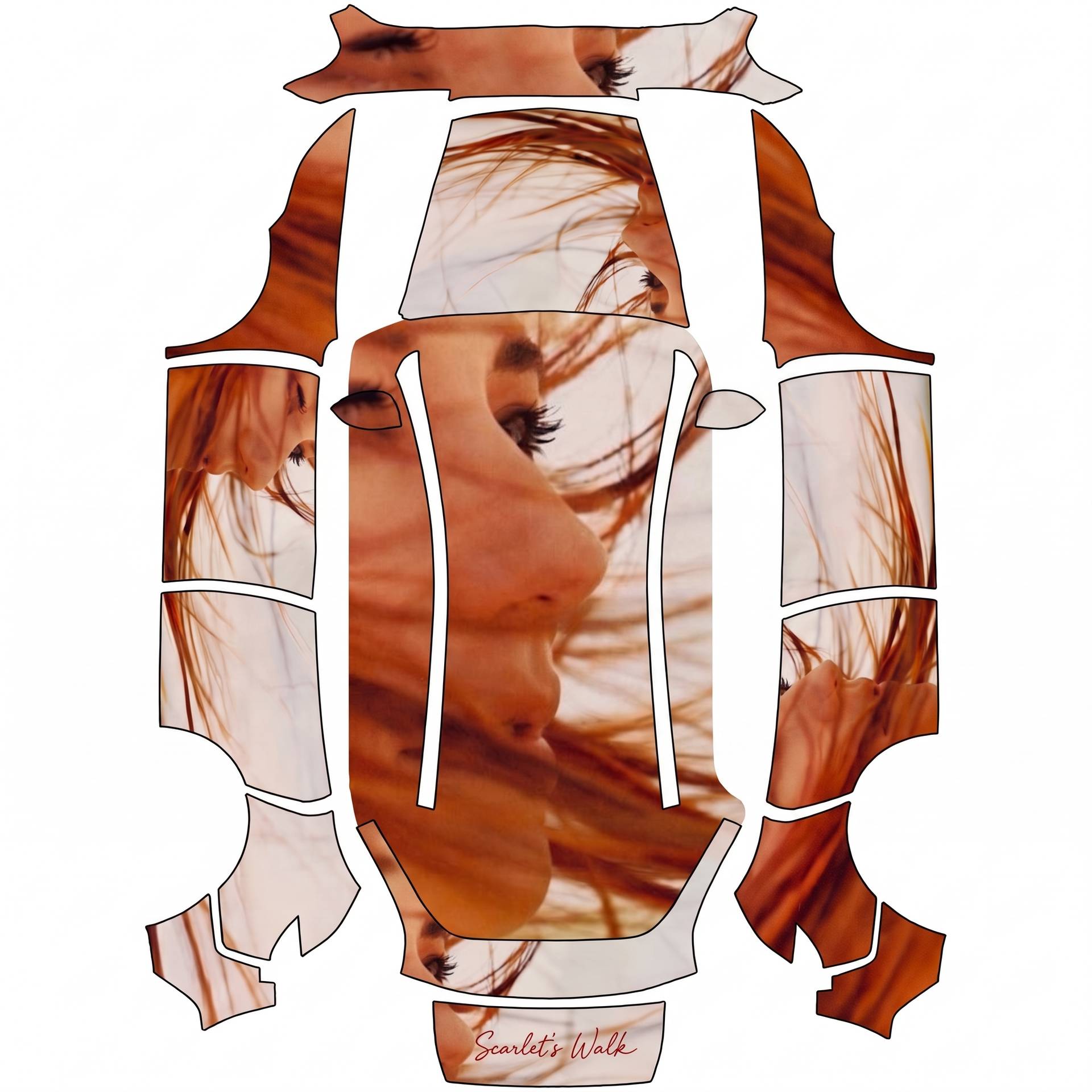 This to be the primary design element — AI wrap design for a Model Y (2025+) Standard