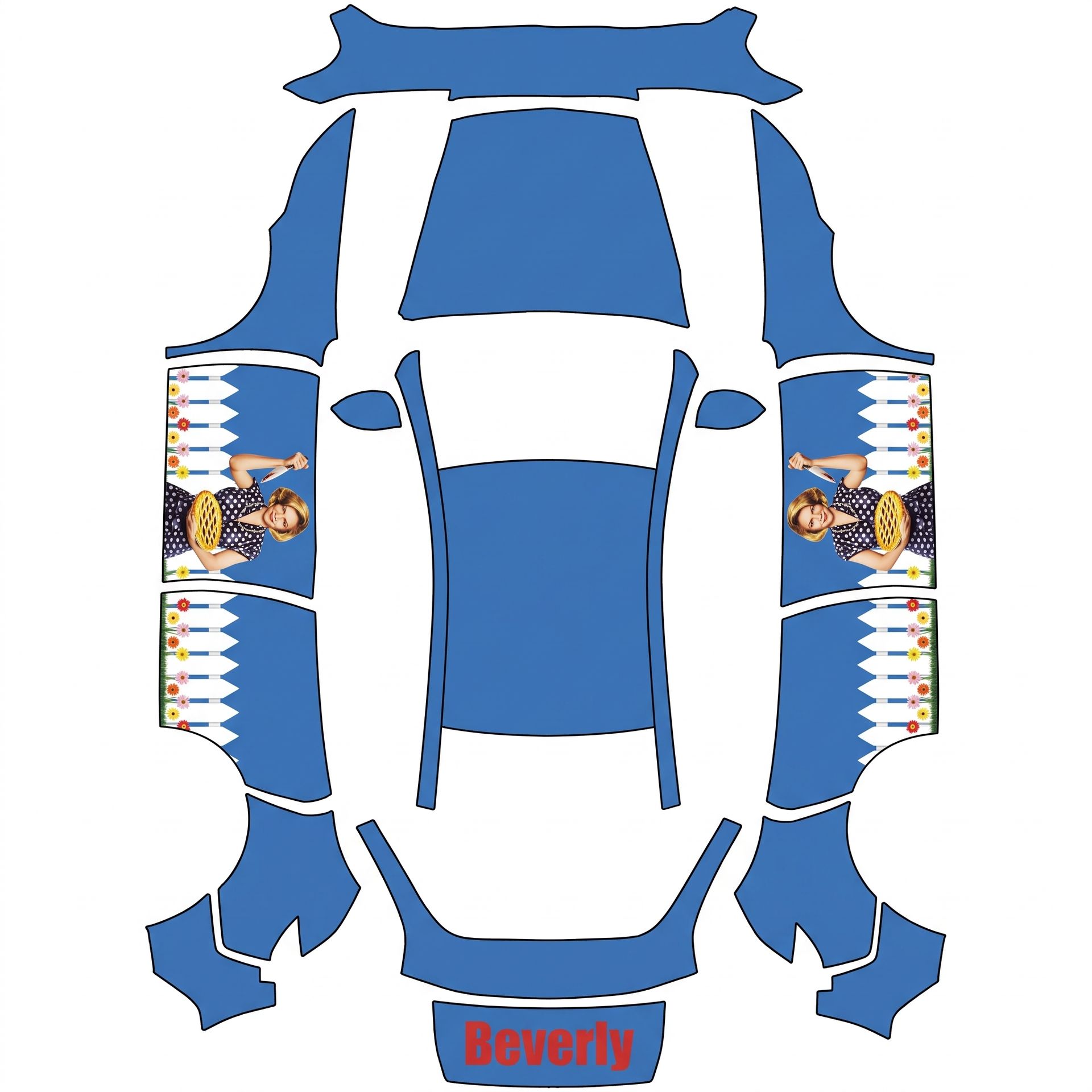 I have a blue model y — AI wrap design for a Model Y (2025+) Standard