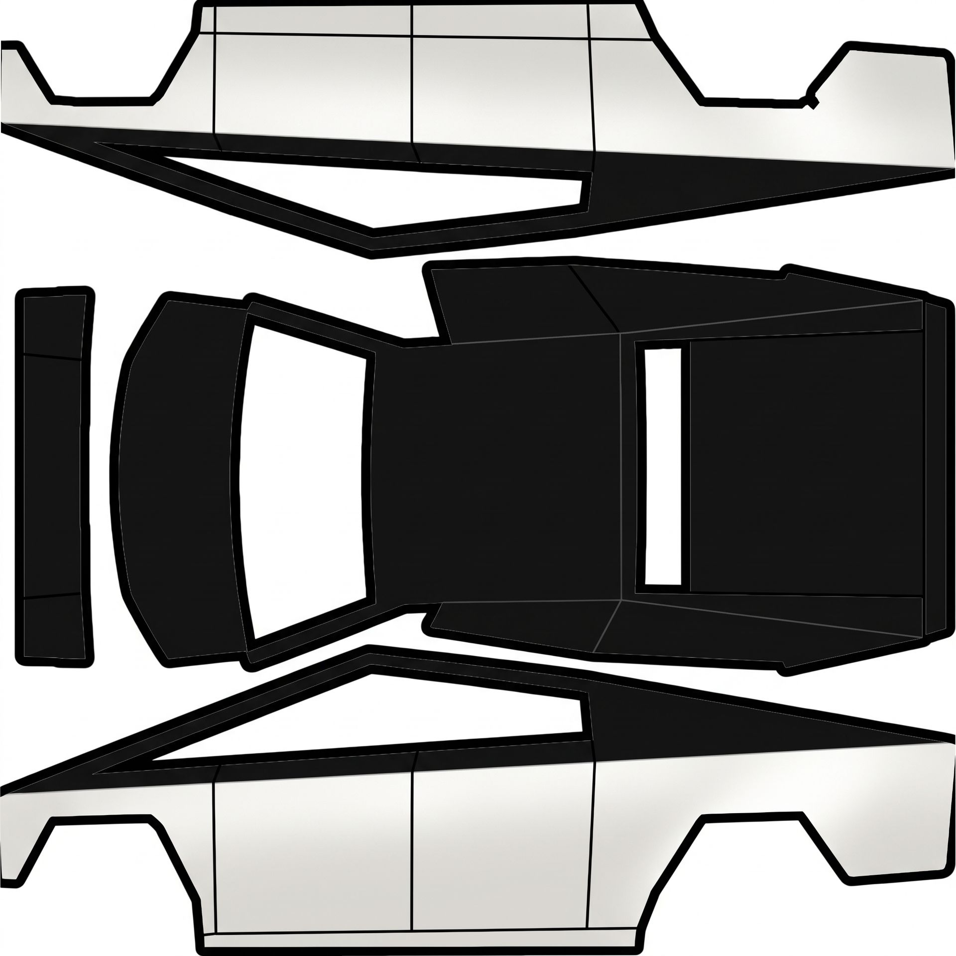 Use this as the AI prompt for the wrap only — AI wrap design for a Cybertruck