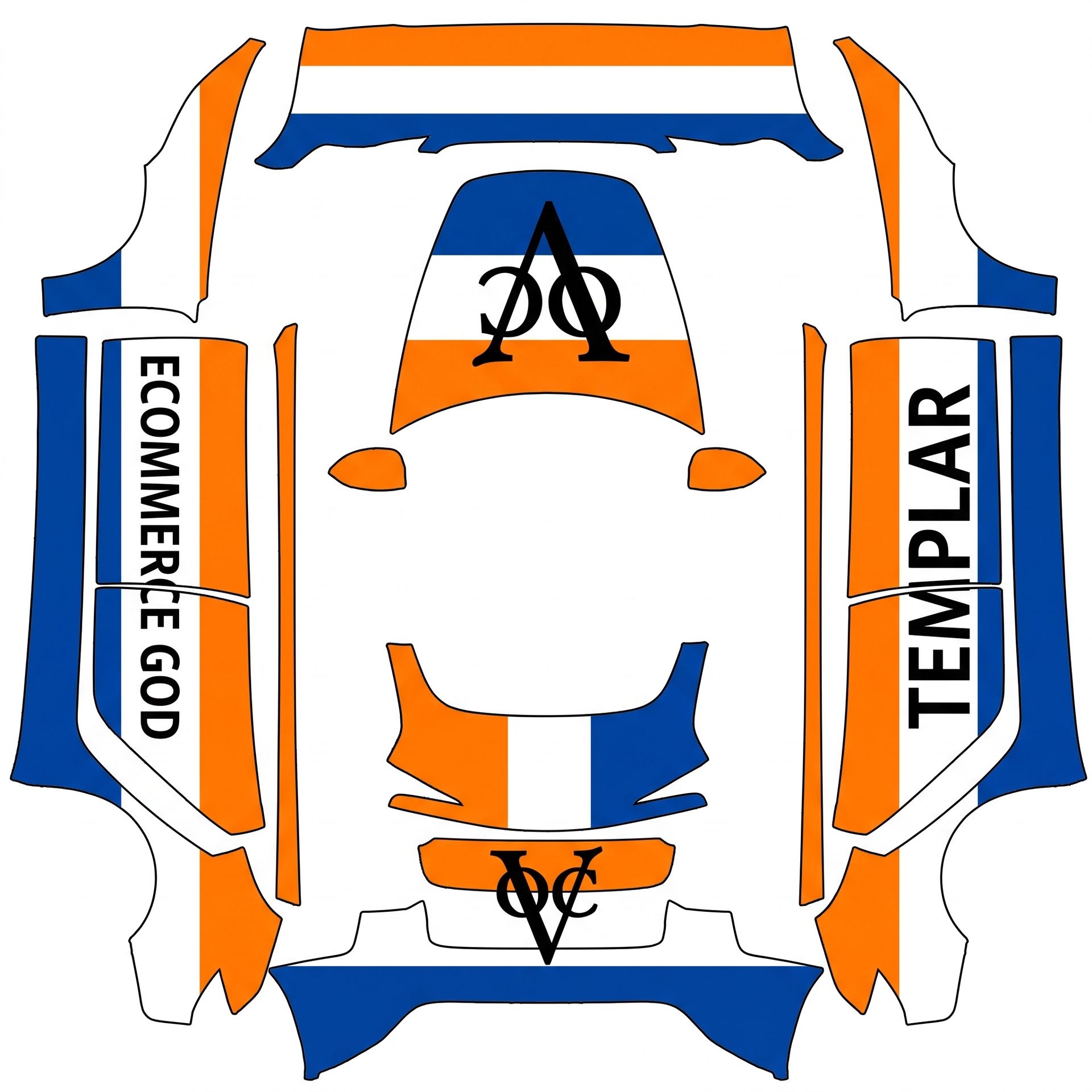 Graag een VOC / prinsenvlag wrap met ook — AI wrap design for a Model 3 (2024+) Standard & Premium