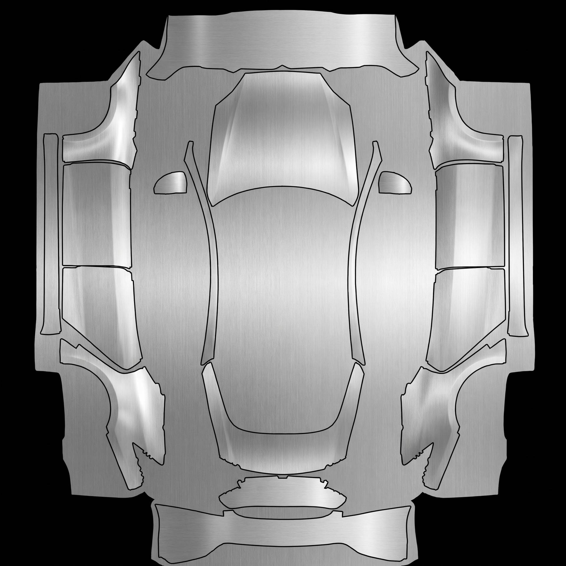 Aluminum silver — AI wrap design for a Model S (2021)