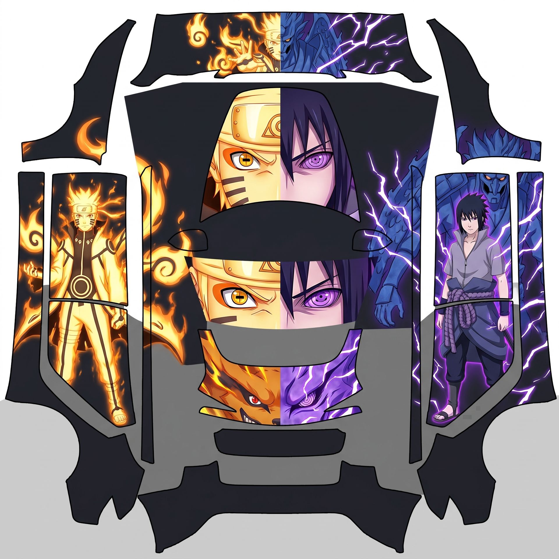 High-resolution, professional anime itasha — AI wrap design for a Model 3 (2024+) Standard & Premium