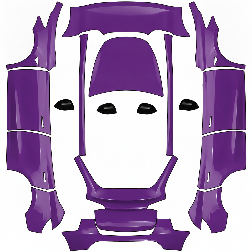 Glossy purple? — AI wrap design for a Model Y