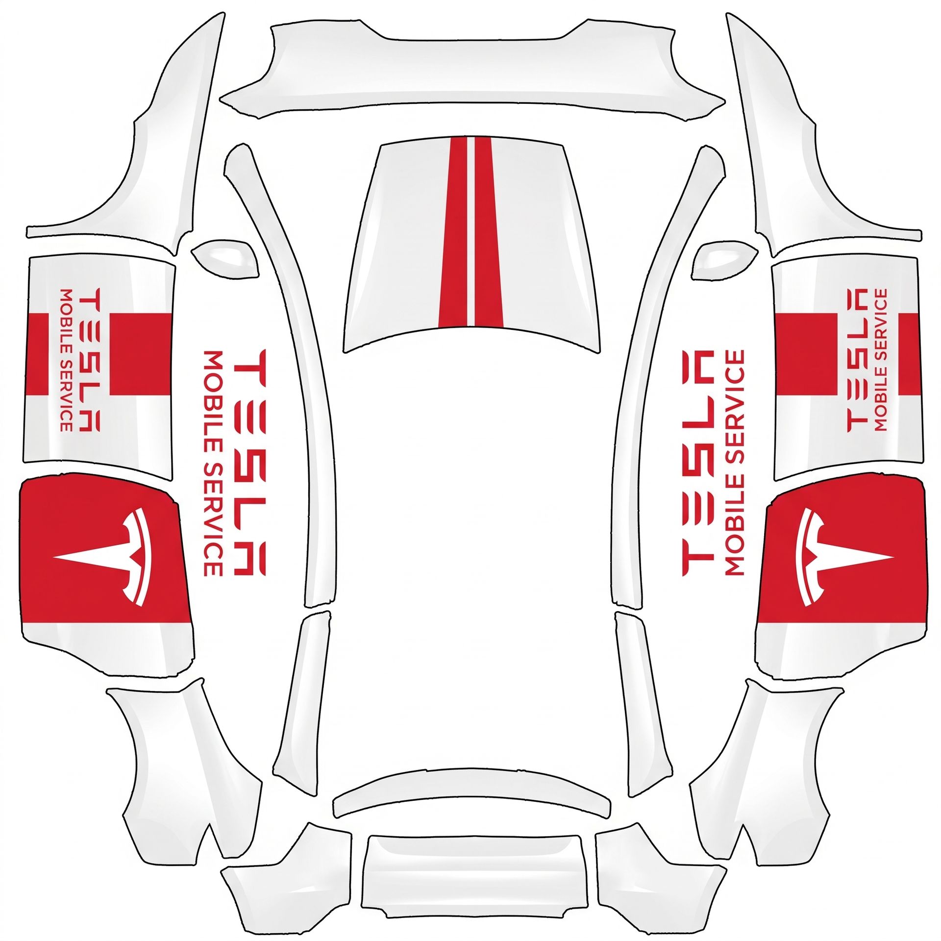 Great! — AI wrap design for a Model Y Long Range