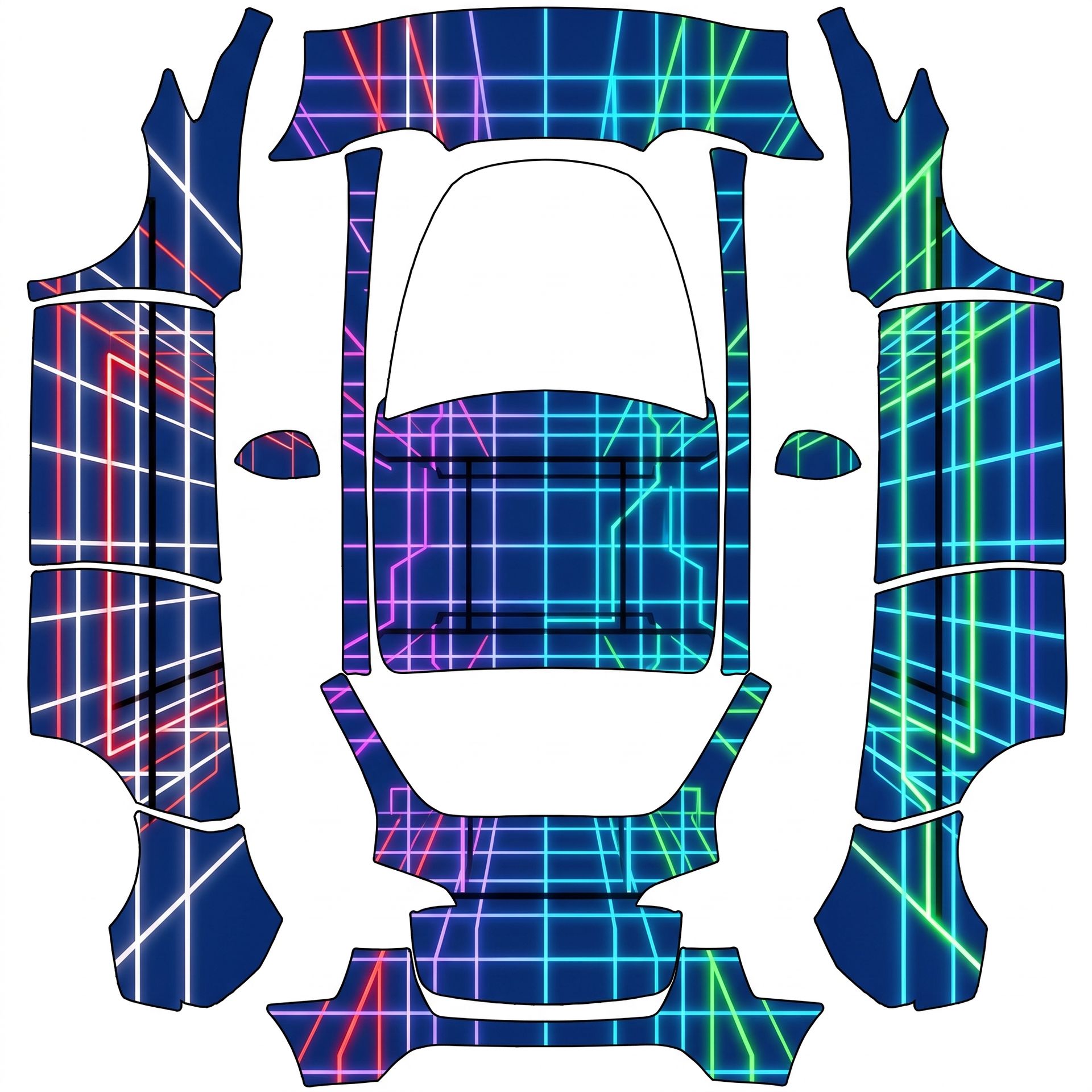 Here’s the final design summary — AI wrap design for a Model Y