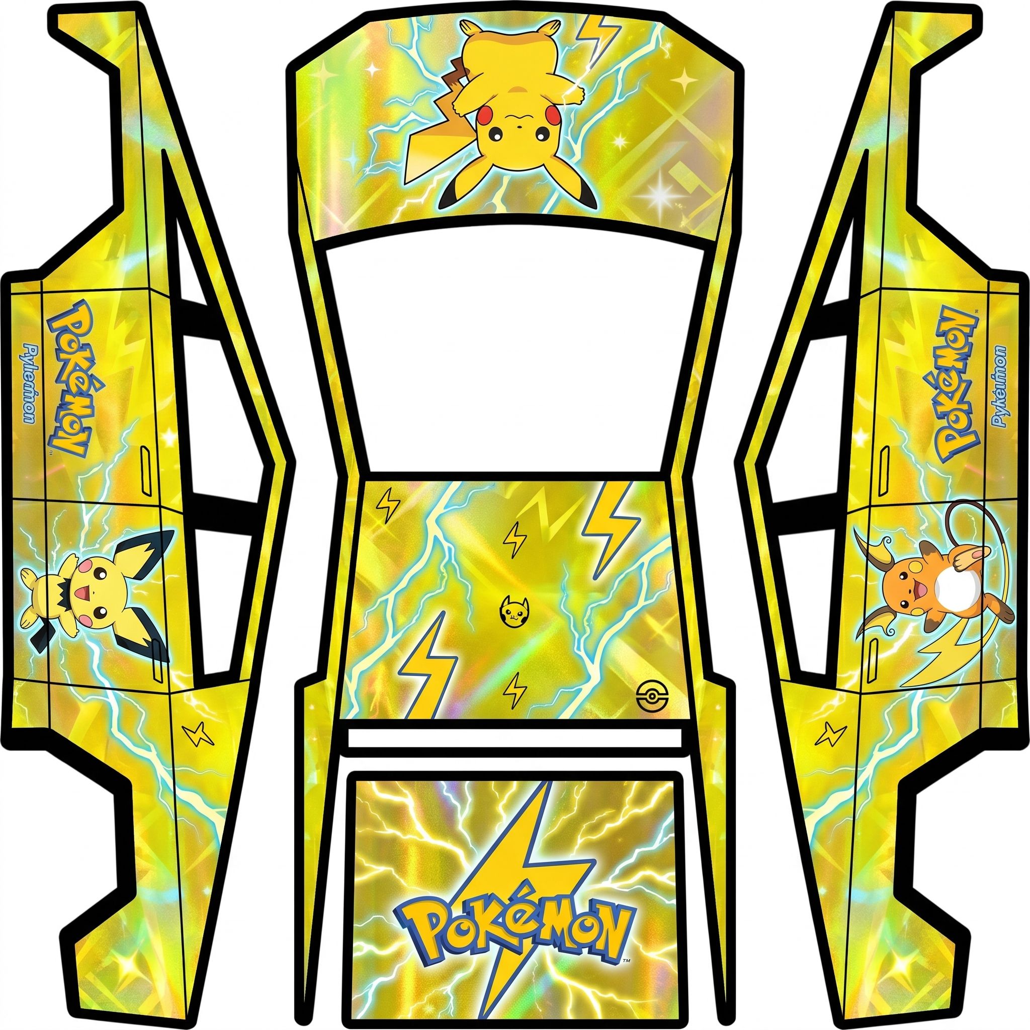 Pokemon Pikachu electric yellow — AI wrap design for a Cybertruck